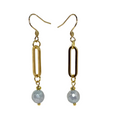 Mystic Aquamarine Link Drop Earrings