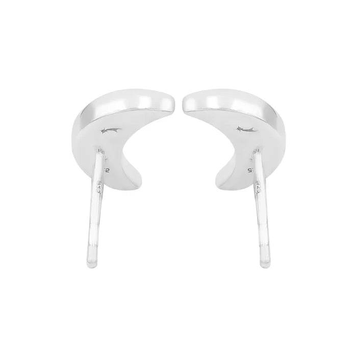 Starborn Abalone Shell Crescent Moon Post Earrings | Sterling Silver
